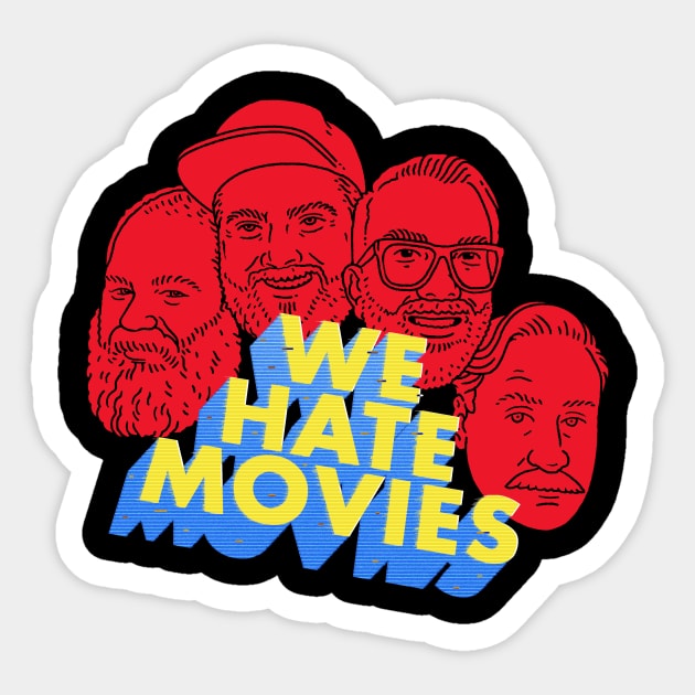 The Gang (Red Variant) Sticker by We Hate Movies